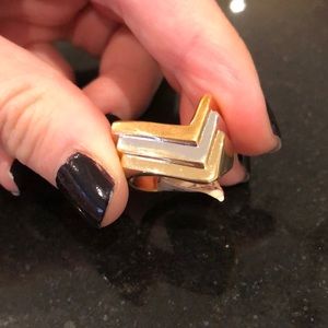 Gold Ring, With gold and silver design, Costume Jewelry